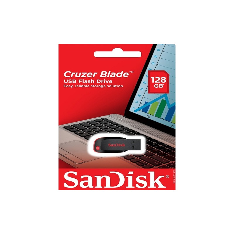 Pen Drive Sandisk Cruzer Blade 128gb